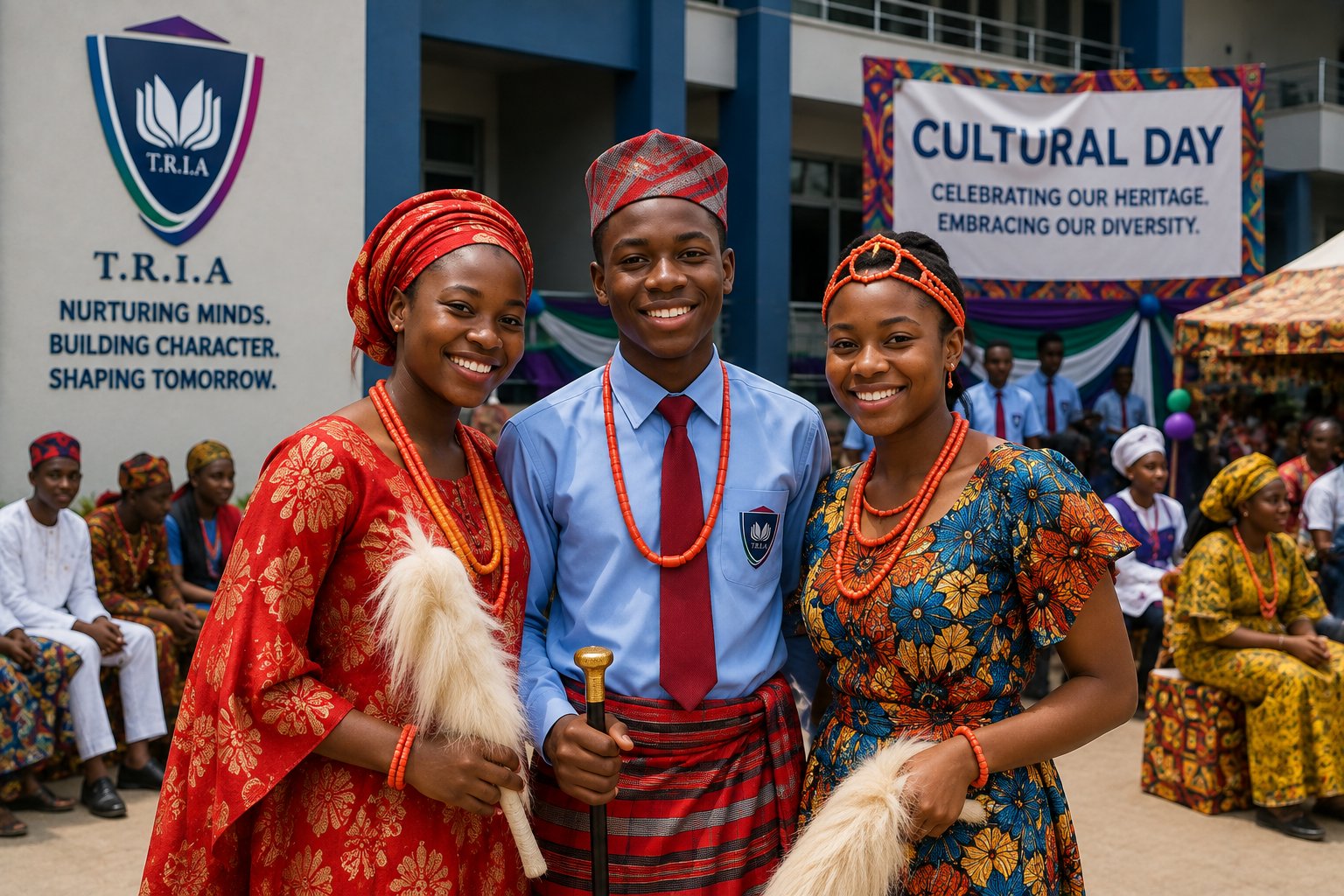 Students celebrating Cultural Day at Tholu Rolands International Academy